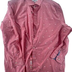Crown & Ivy‎ Men's Shirt Size 2X Easy-Care Cotton Blend Long Sleeve Button Front
